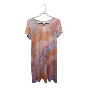 Kiwi + Punch Colorful Tie-Dye Mini Dress